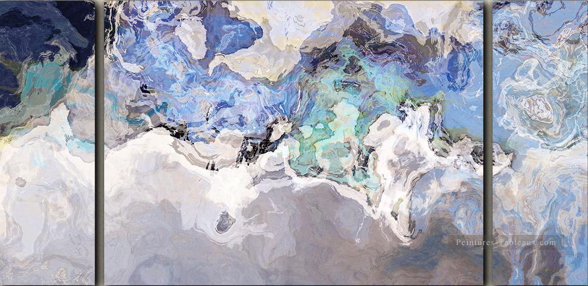 paysage abstrait 105 triptyque Peintures à l'huile